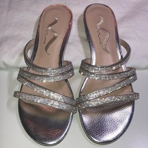Nina Rhinestone Slip-on Sandals